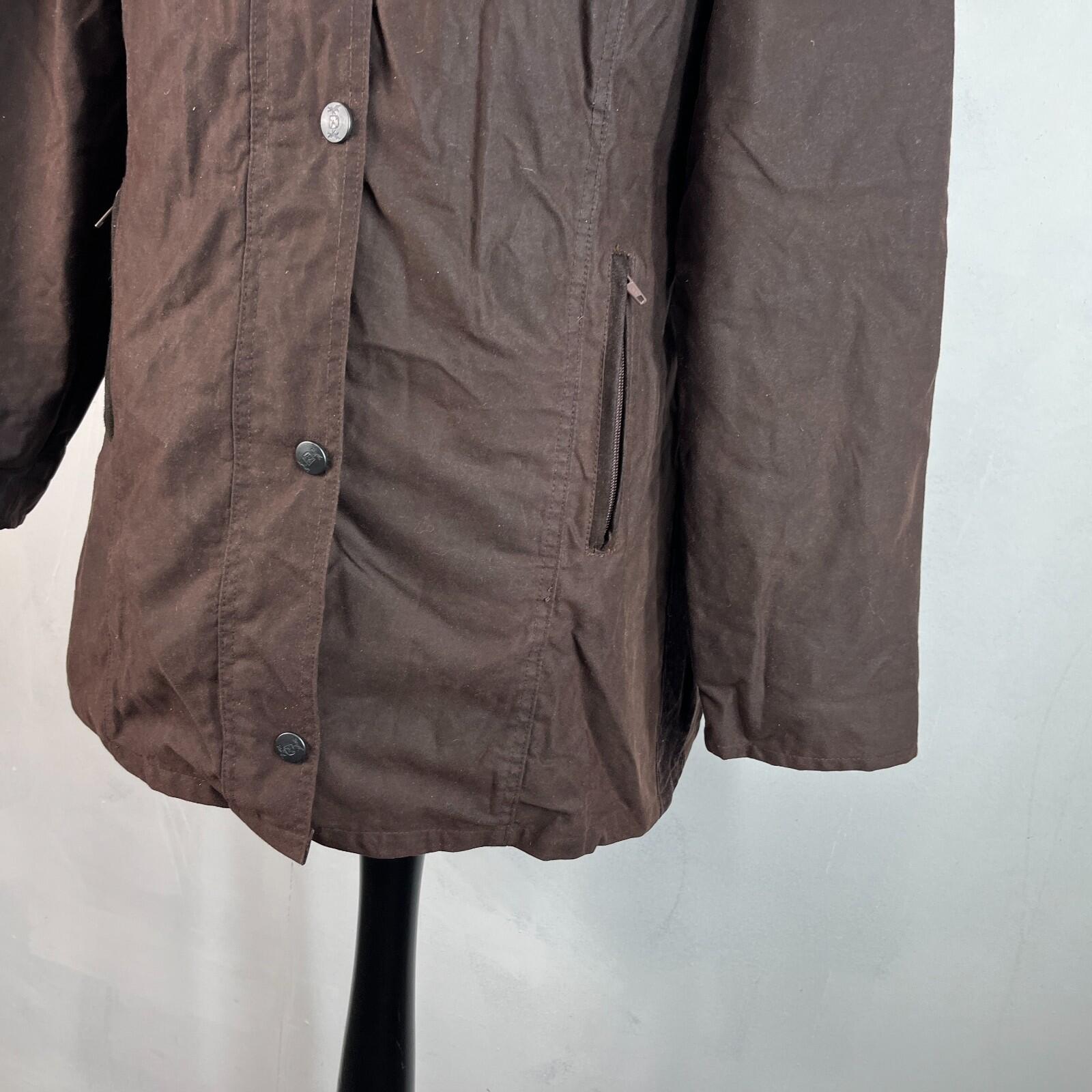 Vintage Hunter Outdoor Wax Jacket Womens 14 Brown Country Coat Made in England