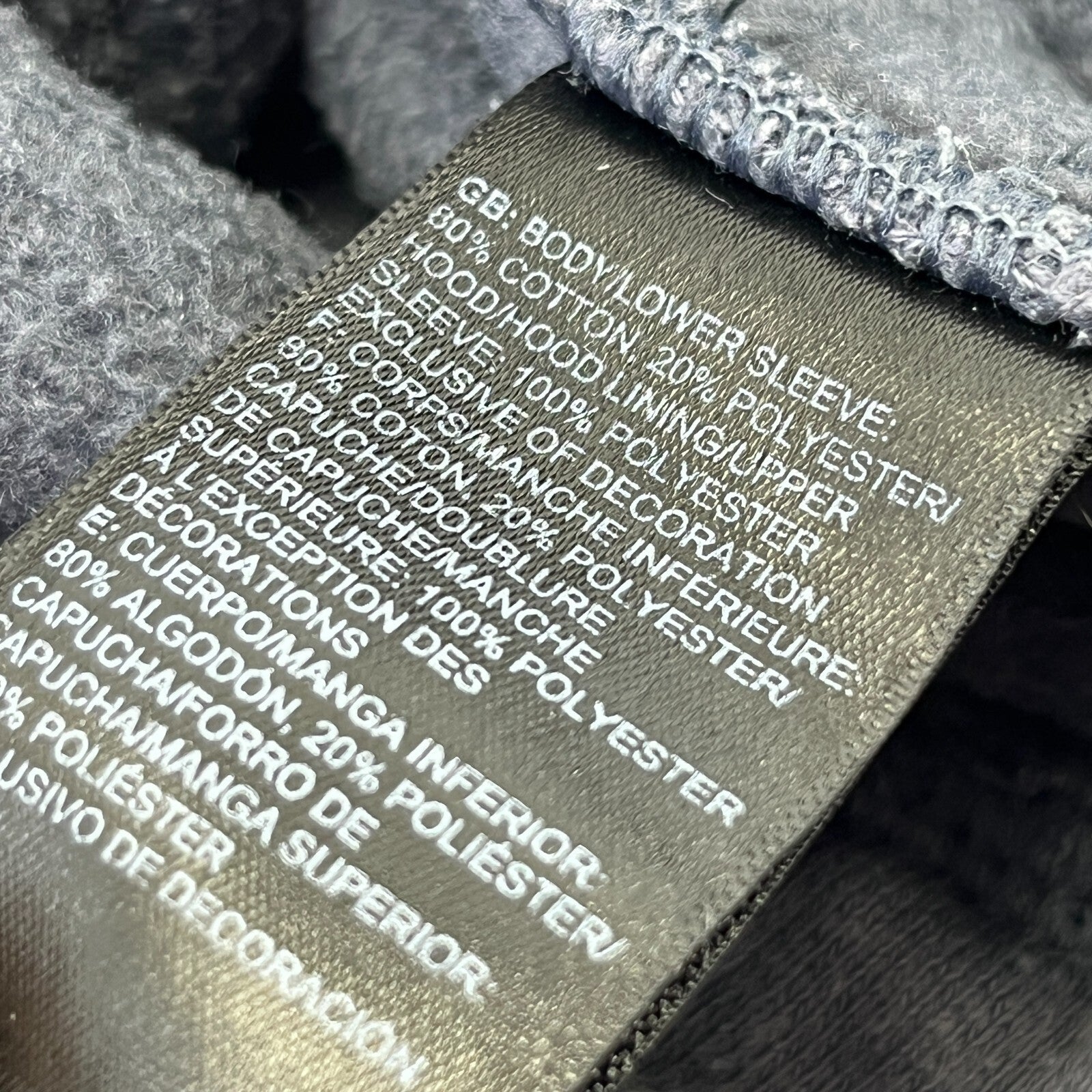 The North Face Boys Graphic Hoodie Jumper 14-15 Years XL Grey & Black