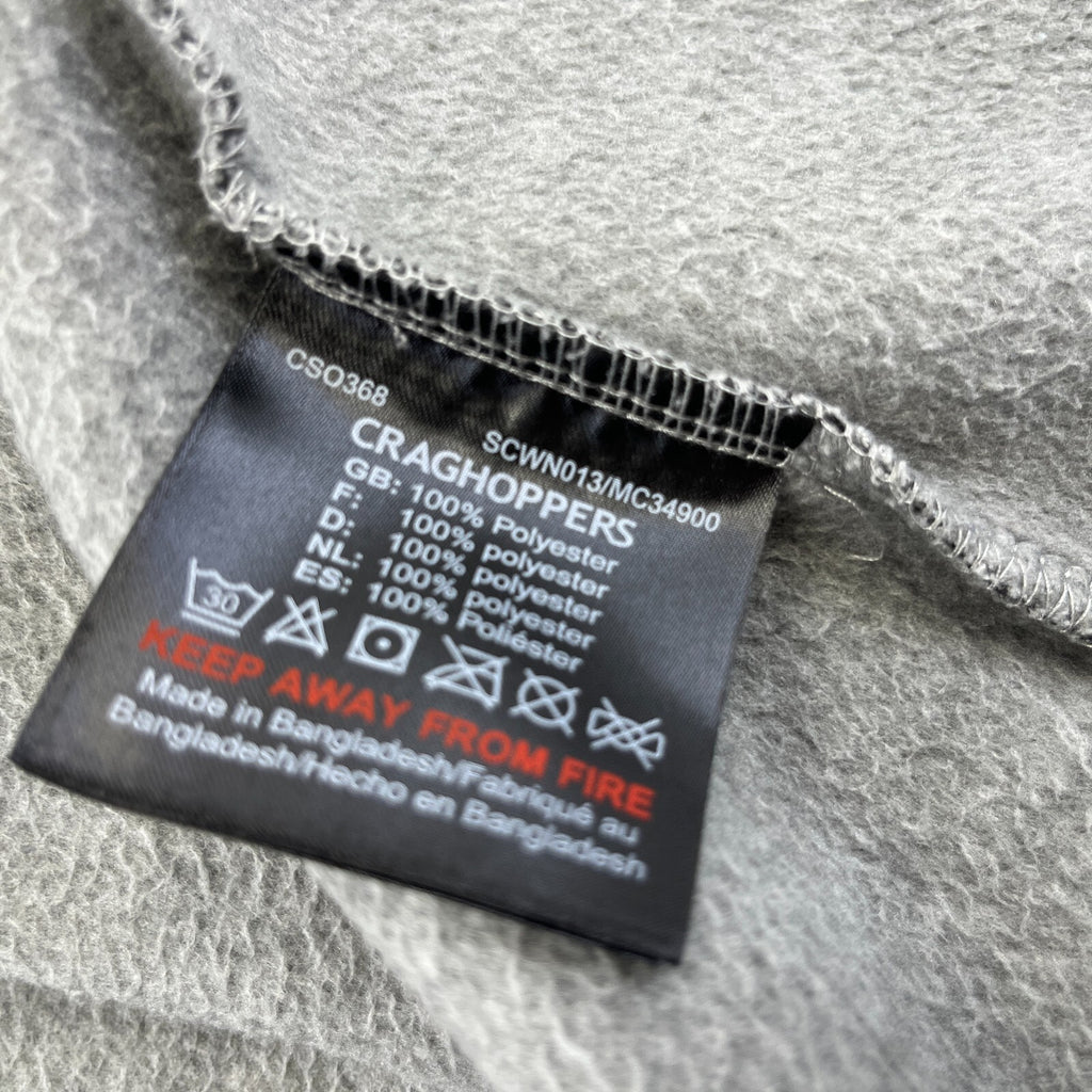 Craghoppers Womens Hybrid Fleece Jacket Grey Padded Quilted Size UK 18 - EU 44