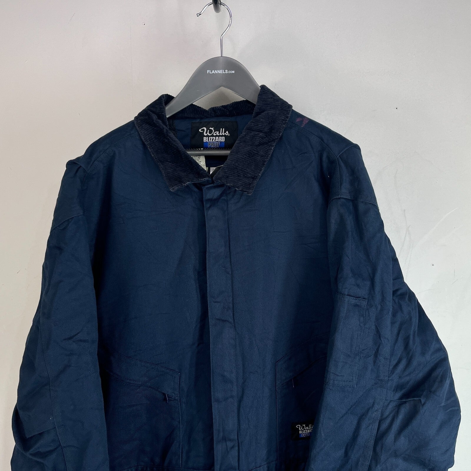 Vtg Walls Blizzard Pruf Heavy Duty Overalls Quilted Insulated in Blue 2XL Reg