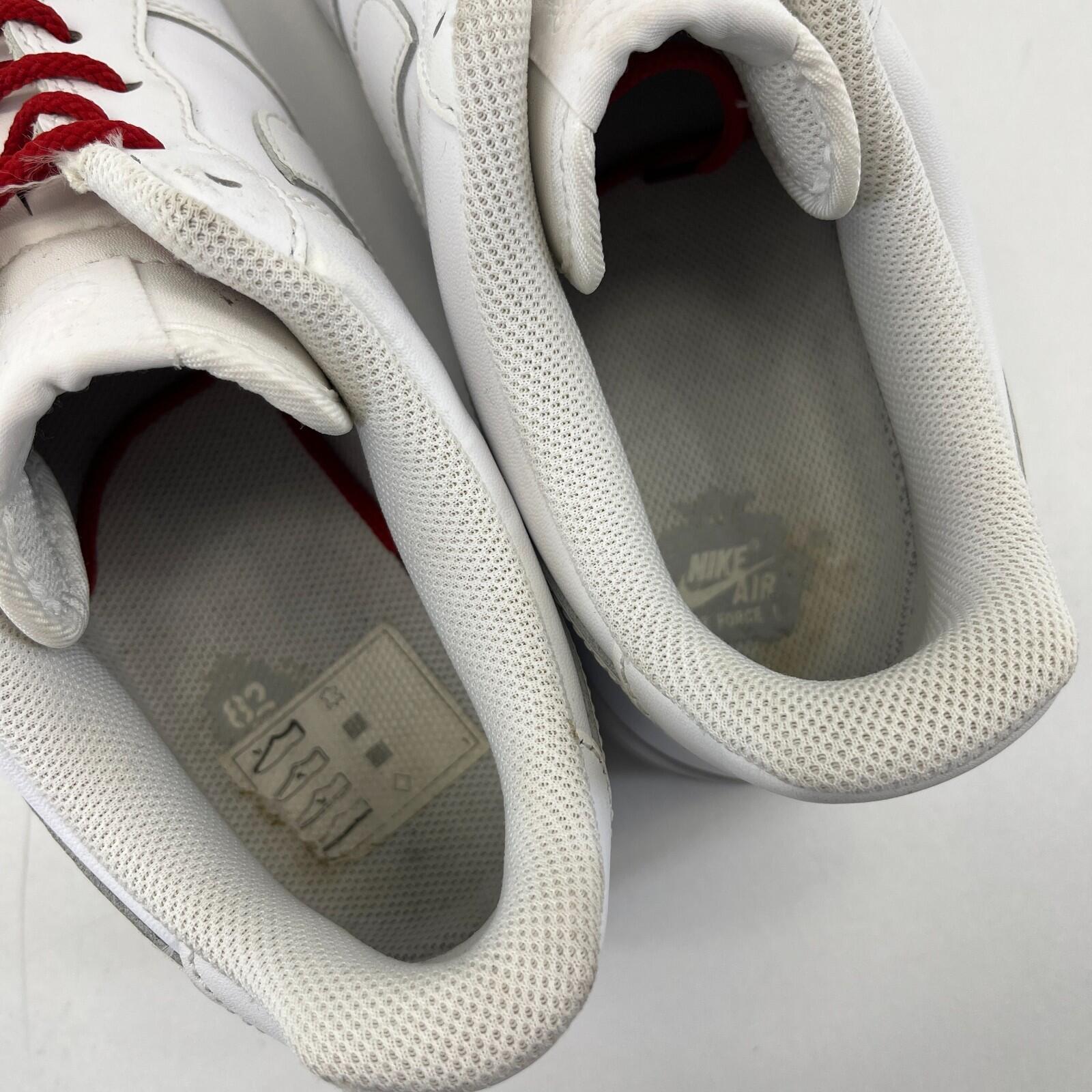 Nike Air Force 1  Trainers in White Leather UK size 11 / EU 46