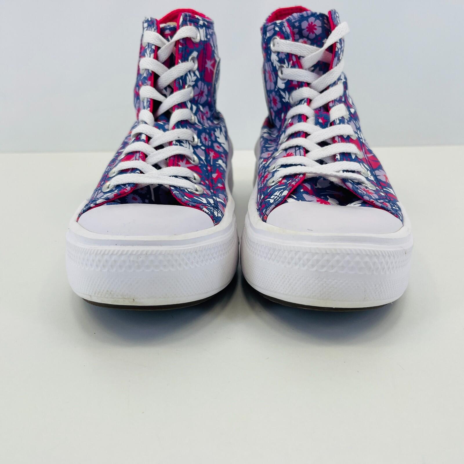 Converse All Star Chuck Taylor Hi-Top Purple Floral Womens Trainers UK size 5.5