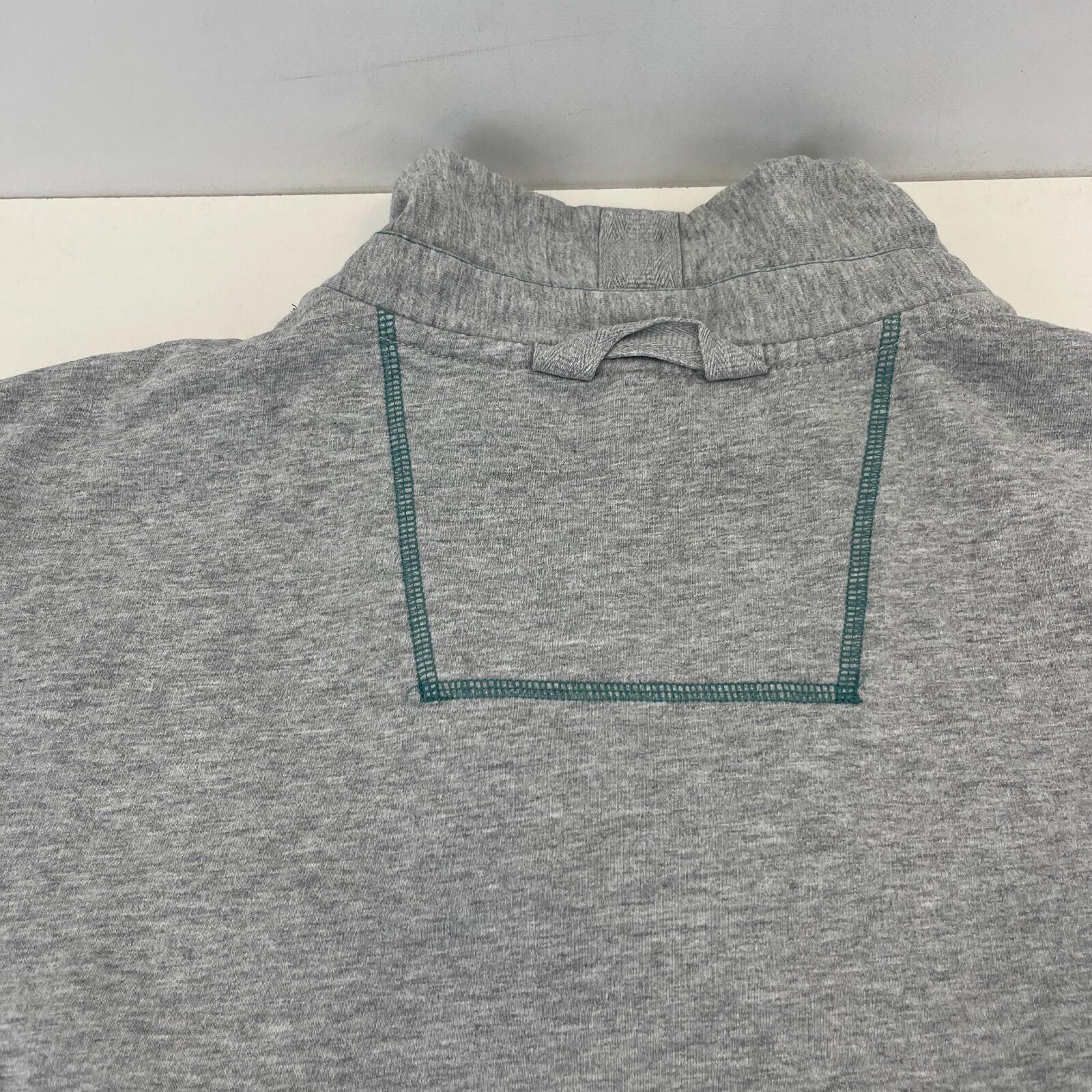 Fat Face Originals Men’s 1/4 Zip Fleece Pullover Grey & Teal size 2XL