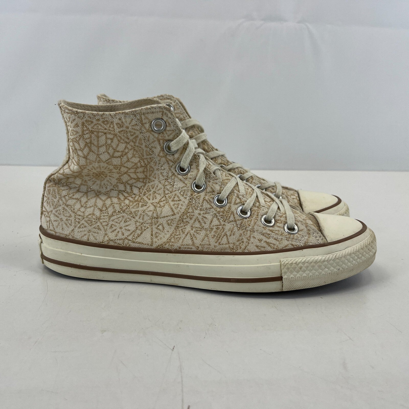 Converse Chuck Taylor All Star High Top Gold Embroidered Women's size UK 7 EU 40