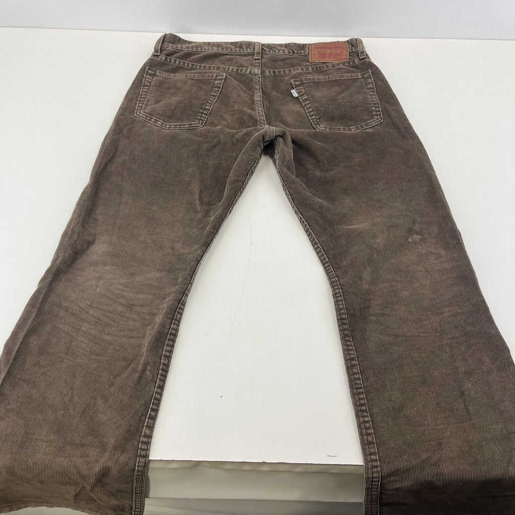 Levi's 527 Low Boot Cut Corduroy Trousers - Brown Cords W33" L30" Levi Strauss