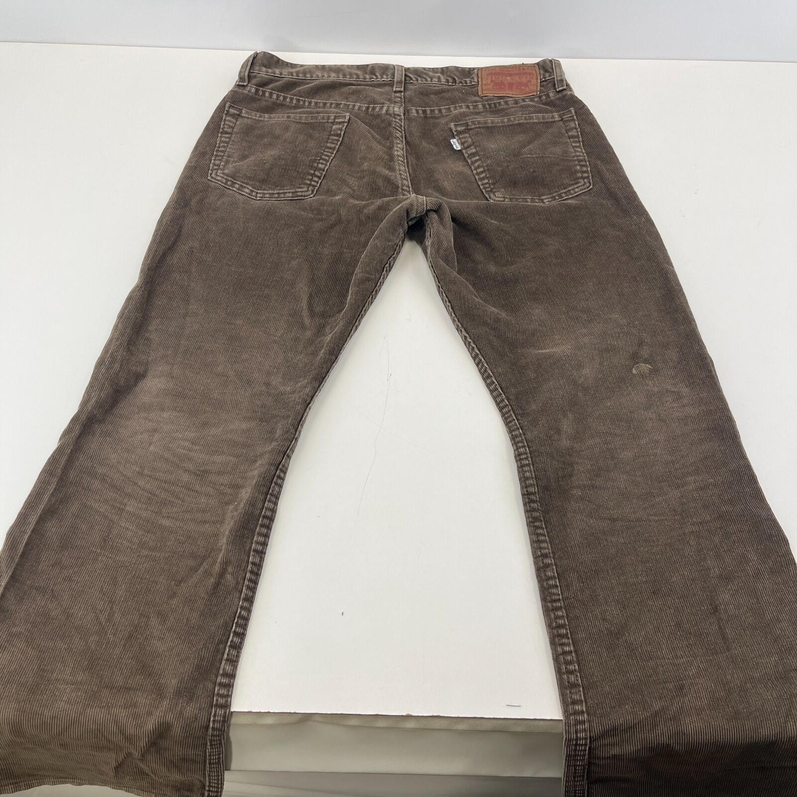 Levi's 527 Low Boot Cut Corduroy Trousers - Brown Cords W33" L30" Levi Strauss
