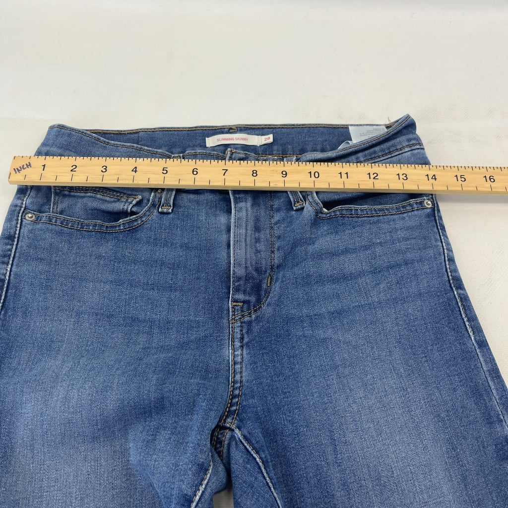 Levi's Slimming Skinny Stretch Jeans Women's W28" L32" Mid Blue Denim