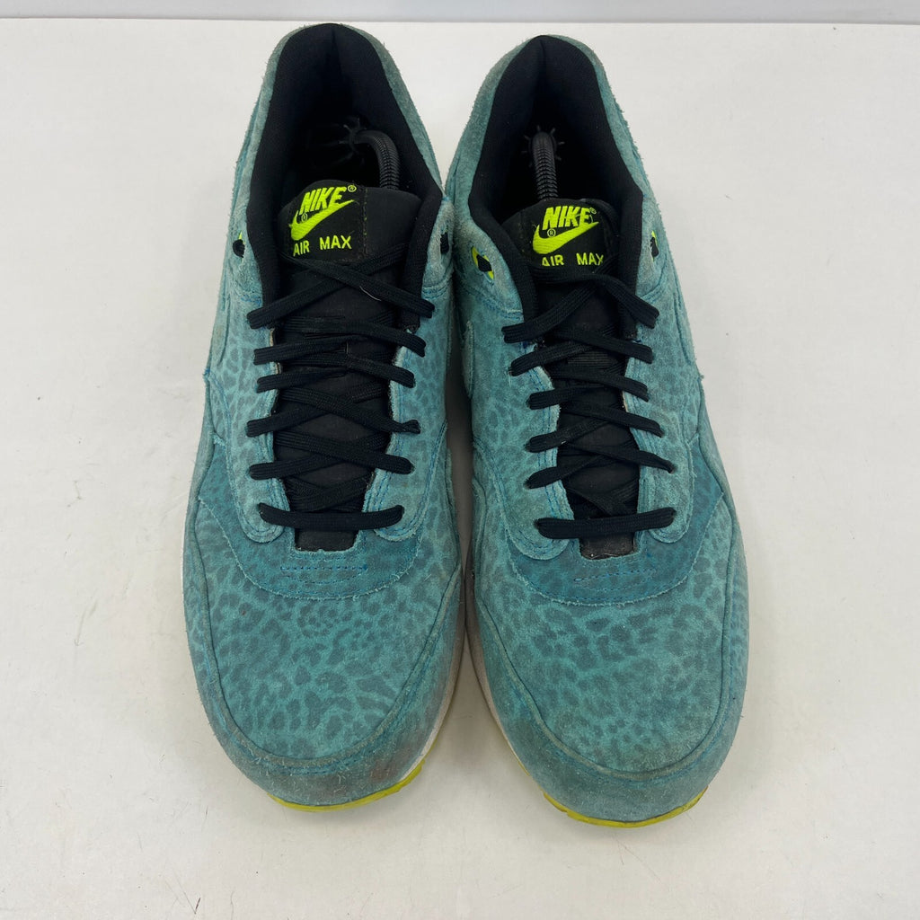 Nike Air Max 1 Blue Leopard Print Aquamarine Suede size UK 11 - EU 46