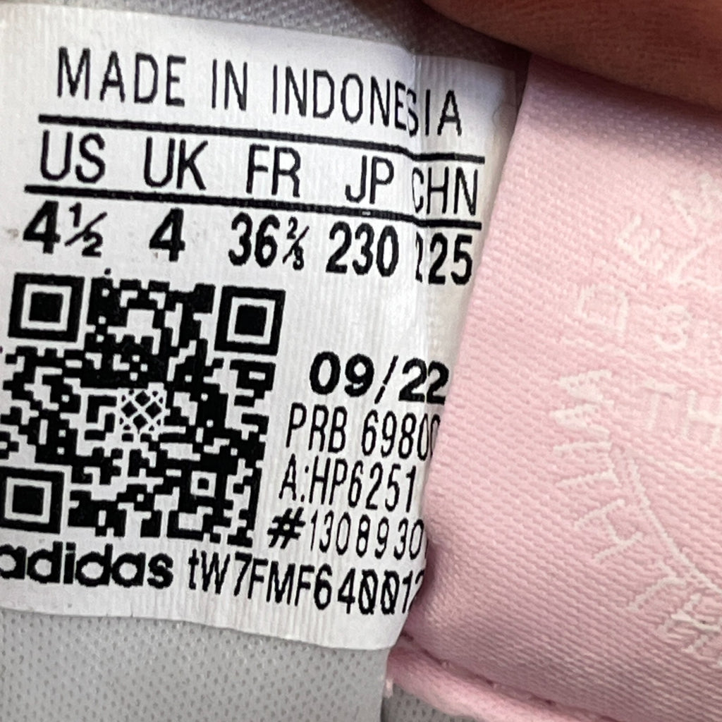 Adidas Forum Bold White & Baby Pink size UK 4 EU 36 2/3