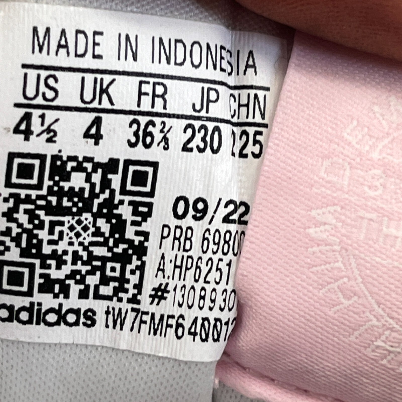 Adidas Forum Bold White & Baby Pink size UK 4 EU 36 2/3