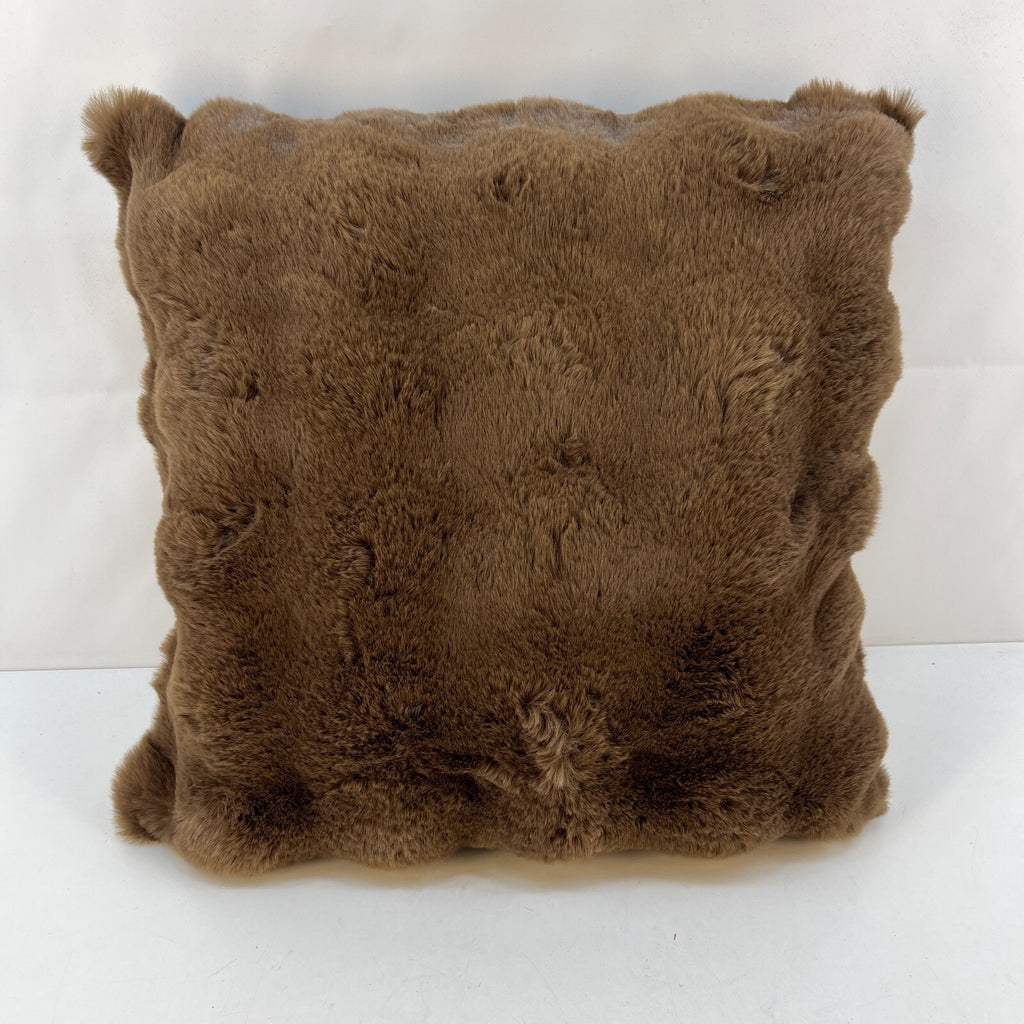 M&S Bubble Faux Fur Cushion in Brown 50cm x 50cm New with Tags