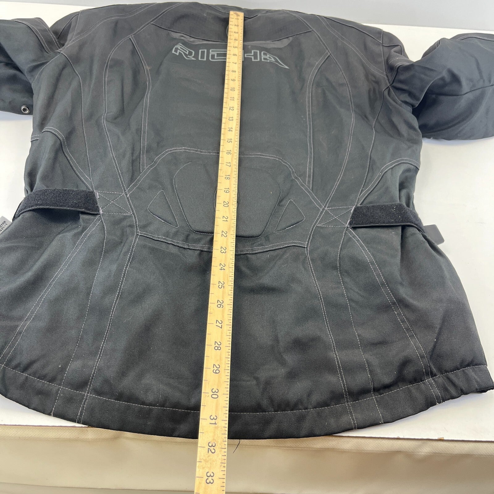 Richa Black Touring Motorcycle Jacket Zip-up Armour & Liner size Large