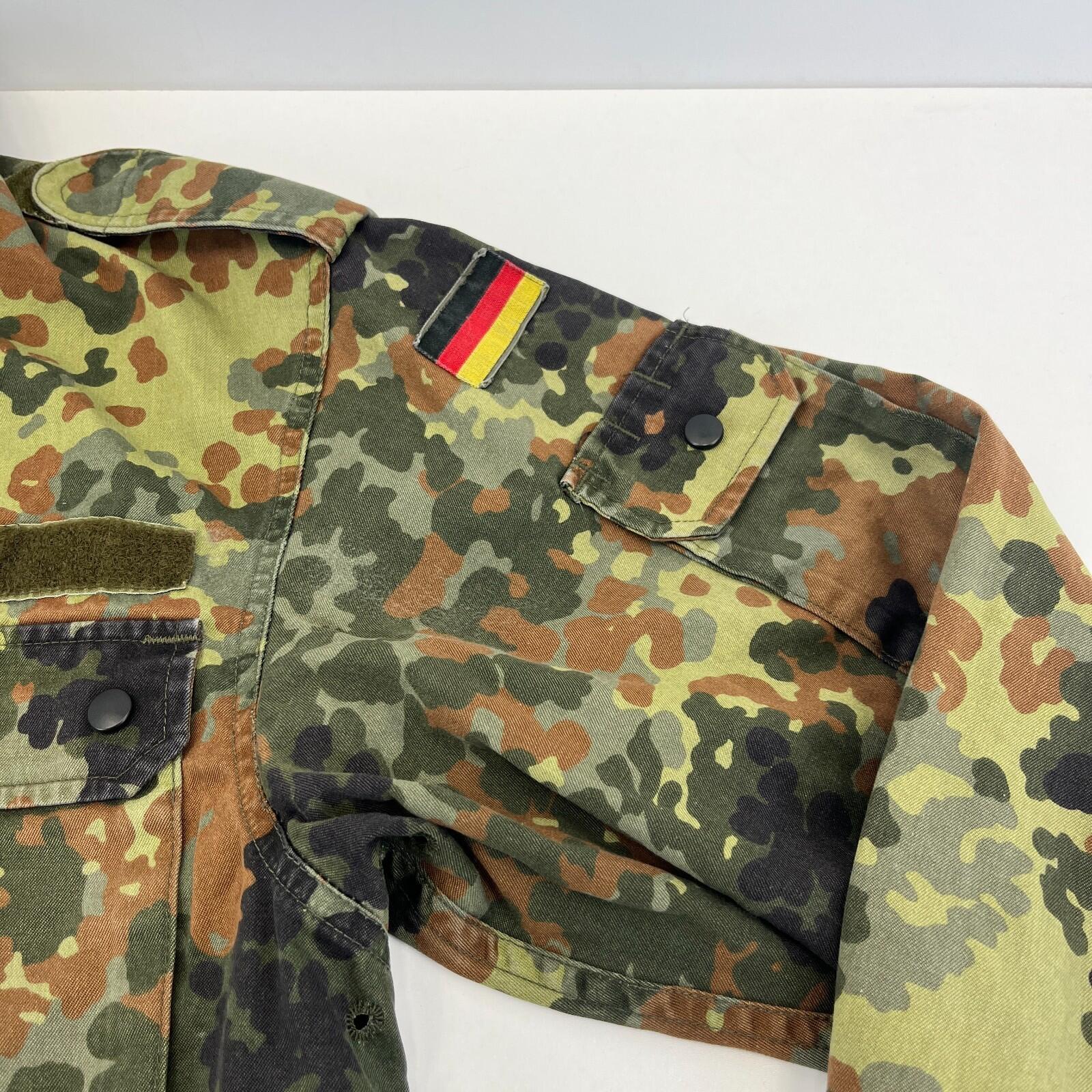 Vintage German Army Flecktarn Shacket Jacket size Gr.8 (UK 8) Military Camo