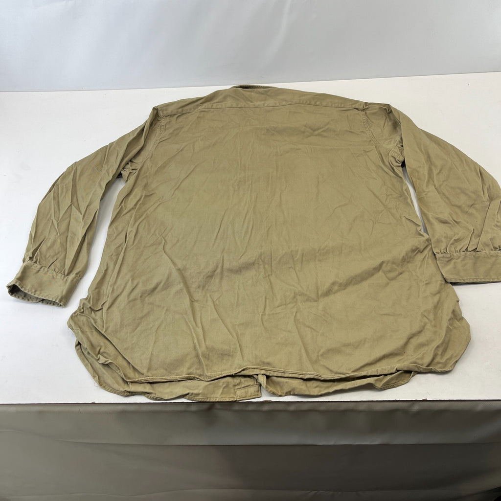 Vintage Elbeco American Marines Military Cotton Shirt Khaki Brown size 2XL