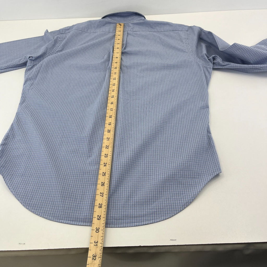 Ralph Lauren Shirt Mens size M Blue Check Cotton Button Up RL Pony