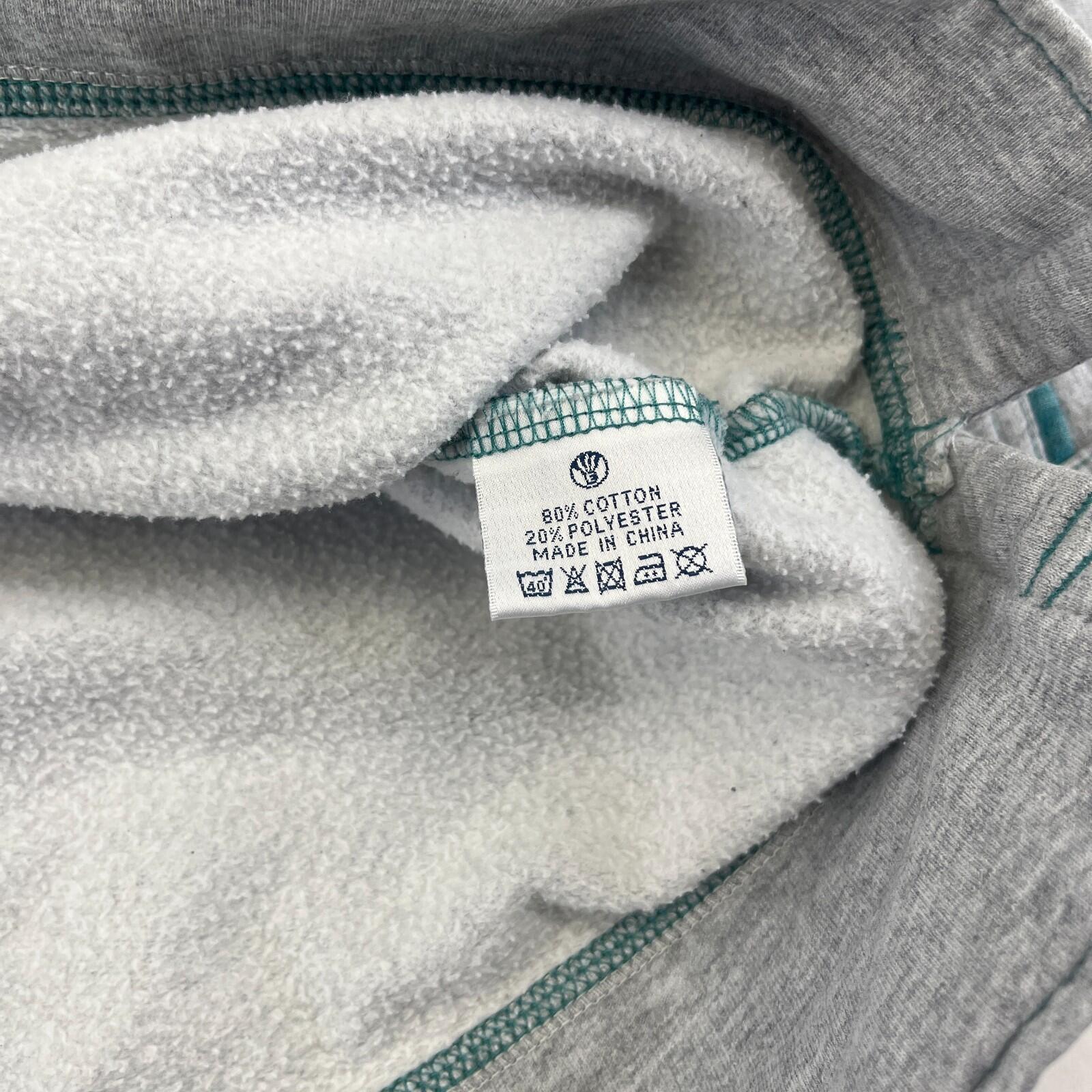 Fat Face Originals Men’s 1/4 Zip Fleece Pullover Grey & Teal size 2XL