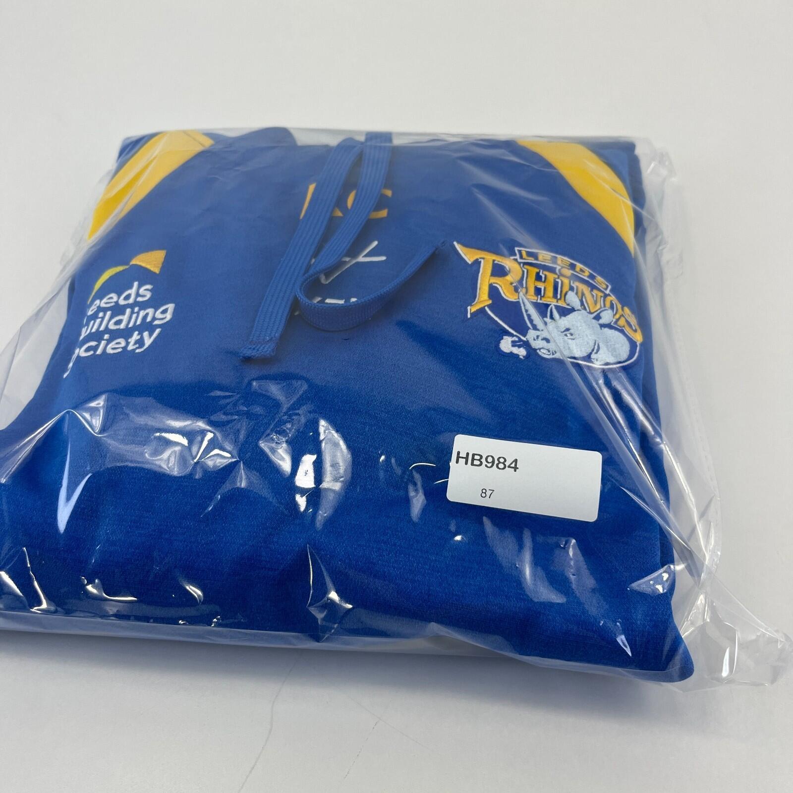 Leeds Rhinos Rugby League Oxen Hoodie Blue size Medium Blue Yellow