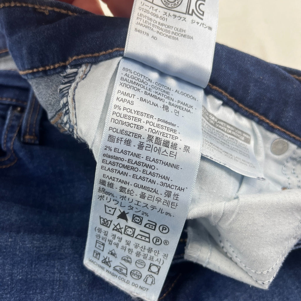 Levis Slimming Skinny Jeans Navy Blue Denim Women's W28" L30"