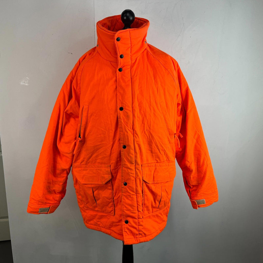 Johnson USA Thermal Quilted Chore Jacket Bright Orange US size XL