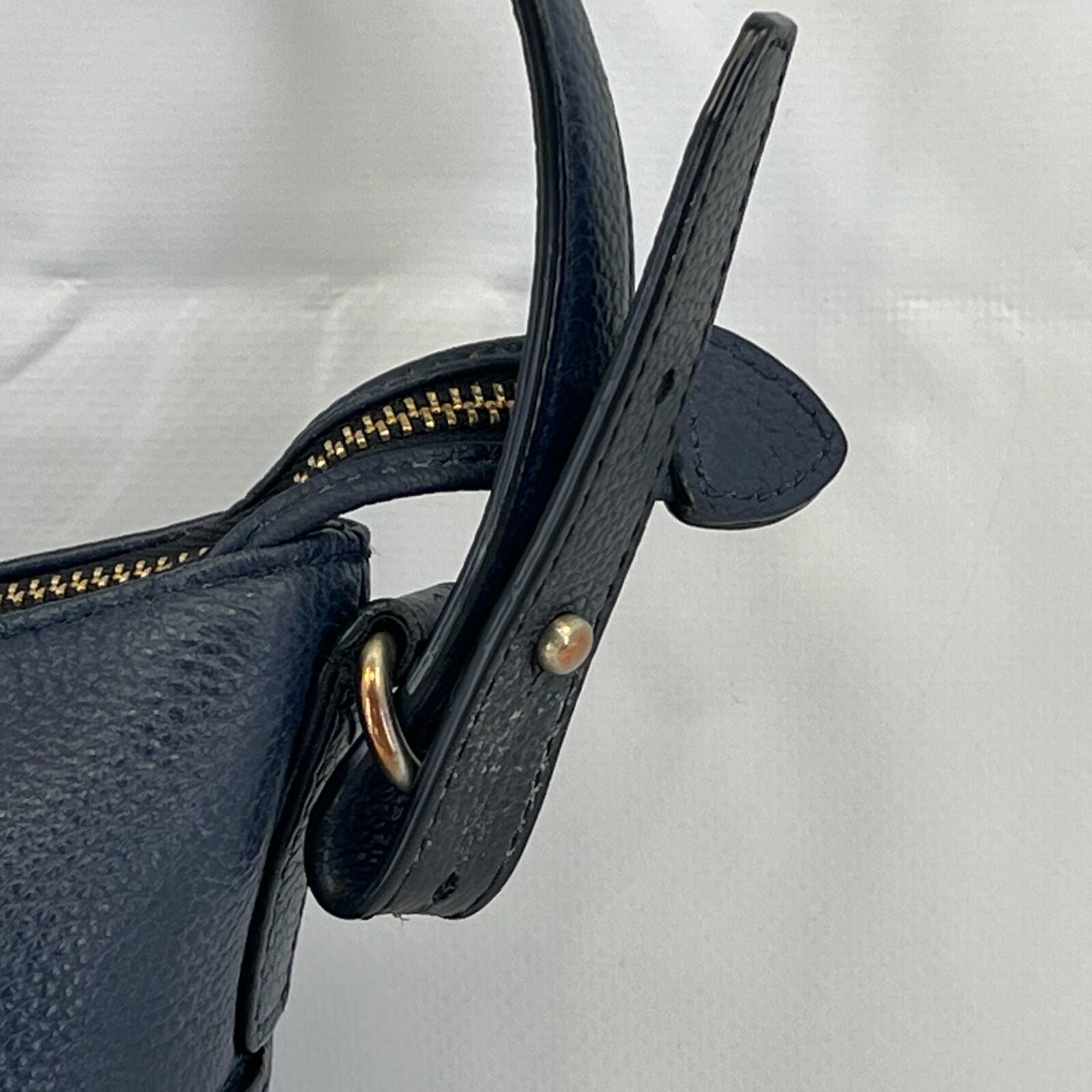 Radley Navy Blue Leather Shoulder Hand Bag 12" wide