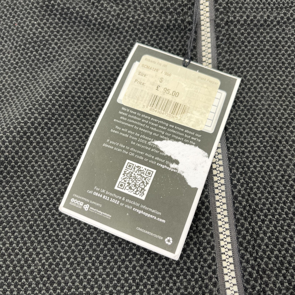 Craghoppers Roberto Men's Hooded Fleece Jacket Dark Grey size Small - New