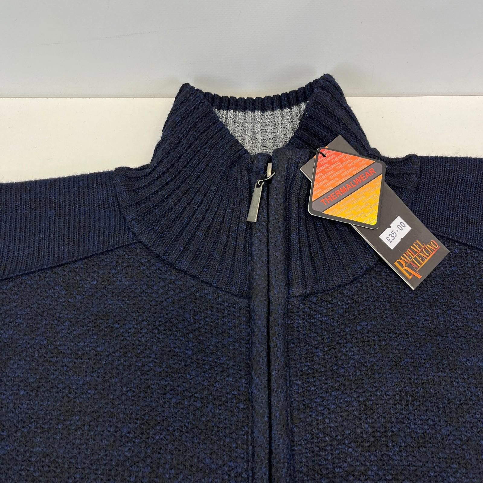 Raphael Valencino Thermal Fleece Lined Jacket Navy Blue Long Sleeve Mens XL  New