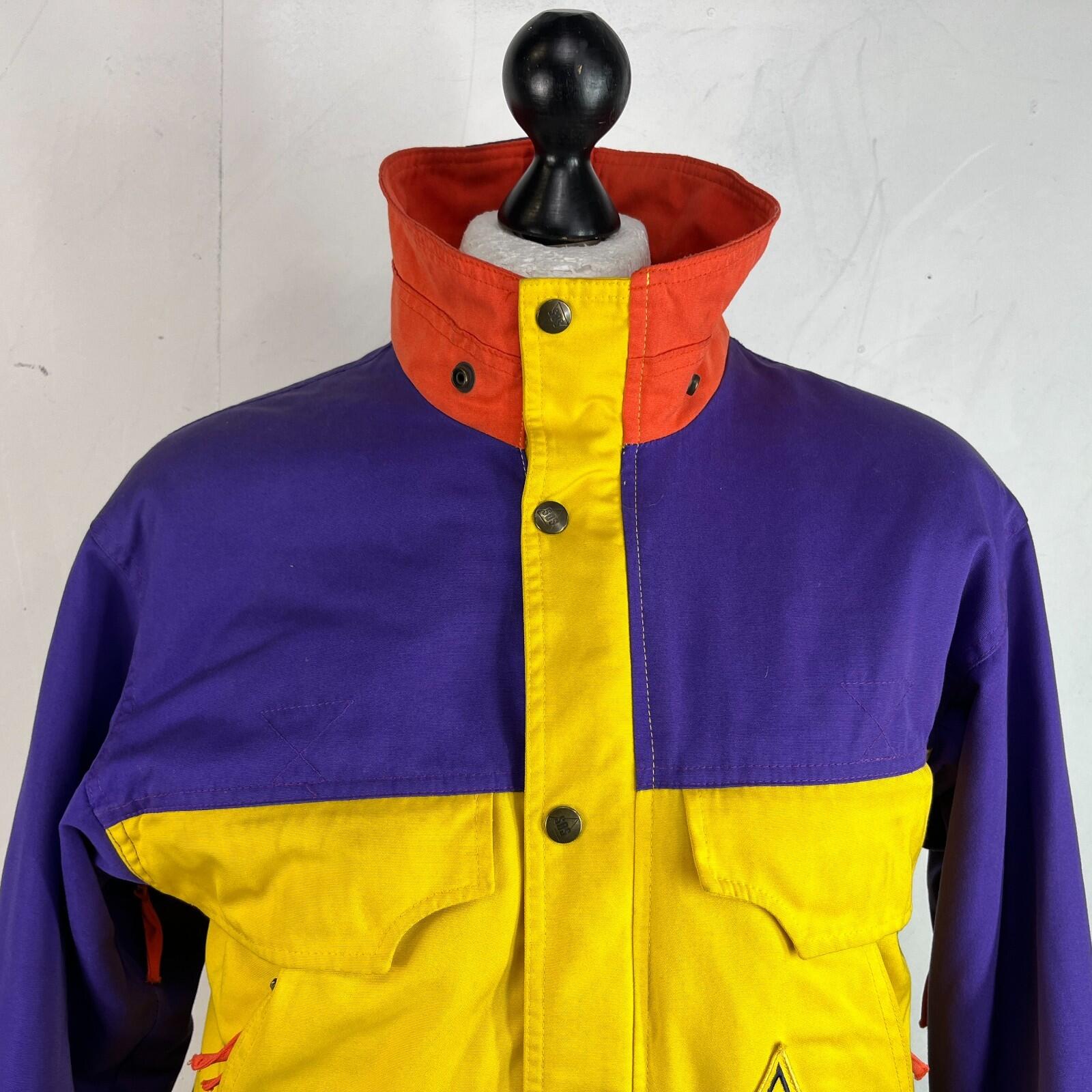 Vintage SOS Sportswear of Sweden Ski Jacket - Blue/Yellow Men's size Small