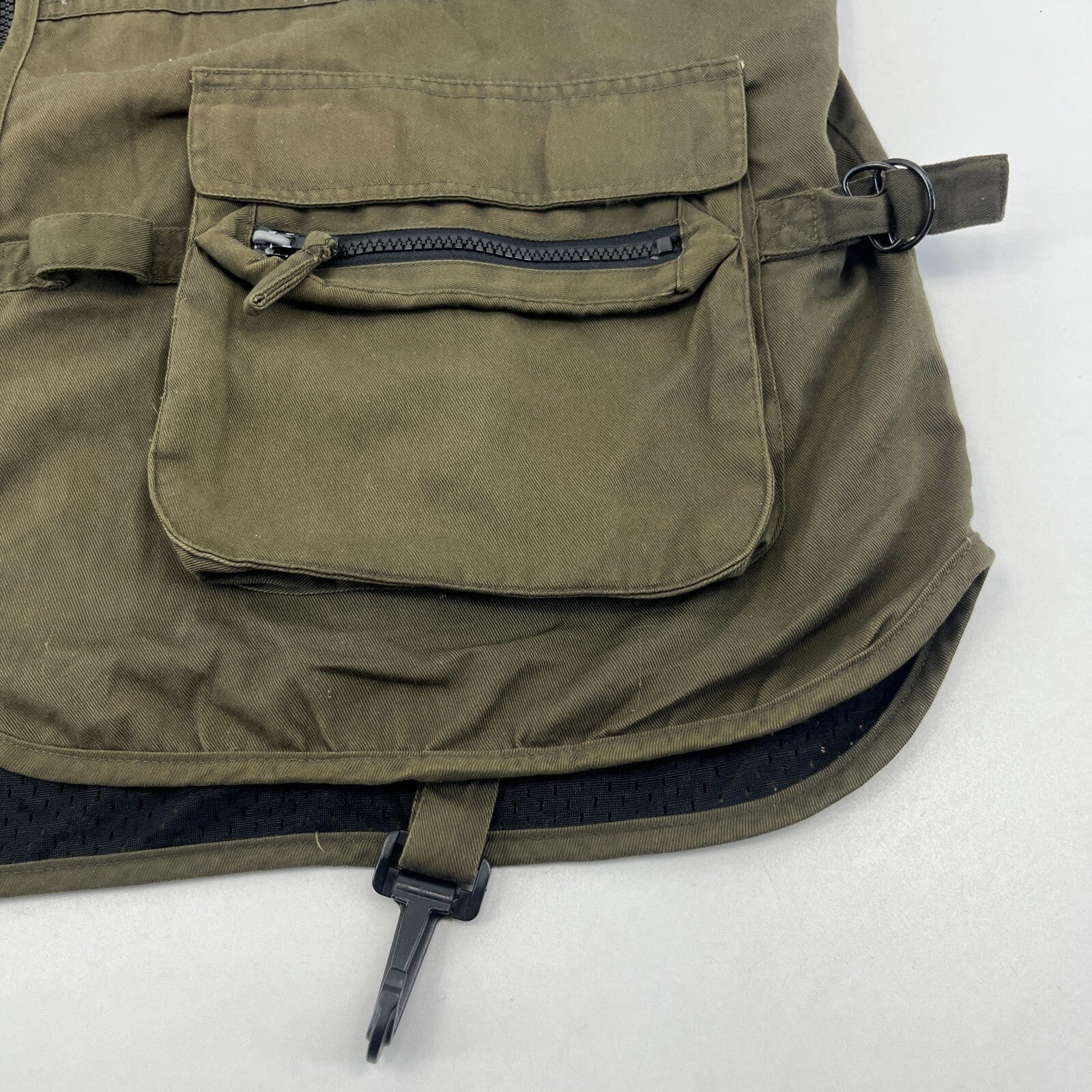 B Square Khaki Green Men's Fishing Vest Gilet Hunting Shooting size 2XL
