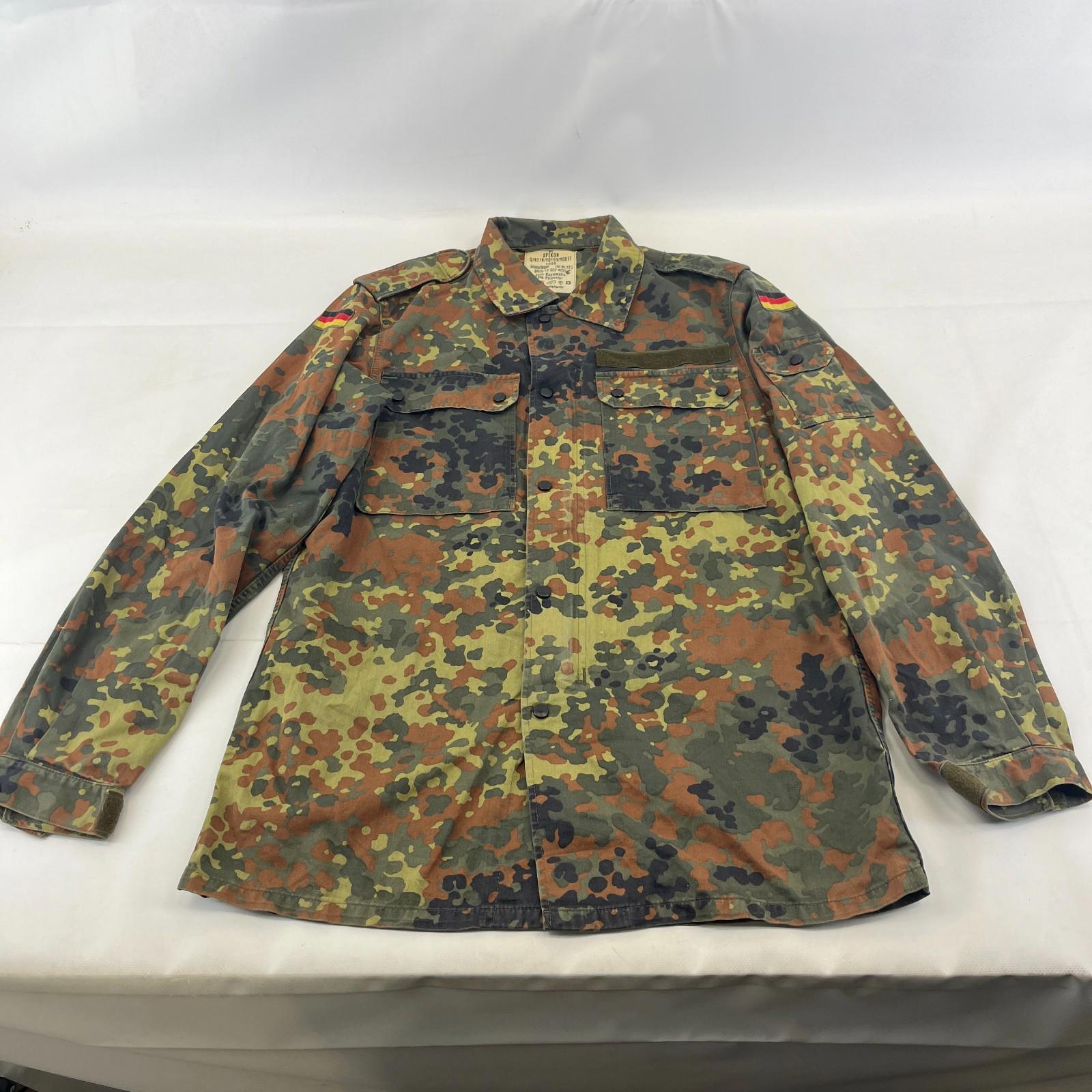 Genuine German Flecktarn Jacket Army Bundeswehr Lightweight Field Coat Gr.12