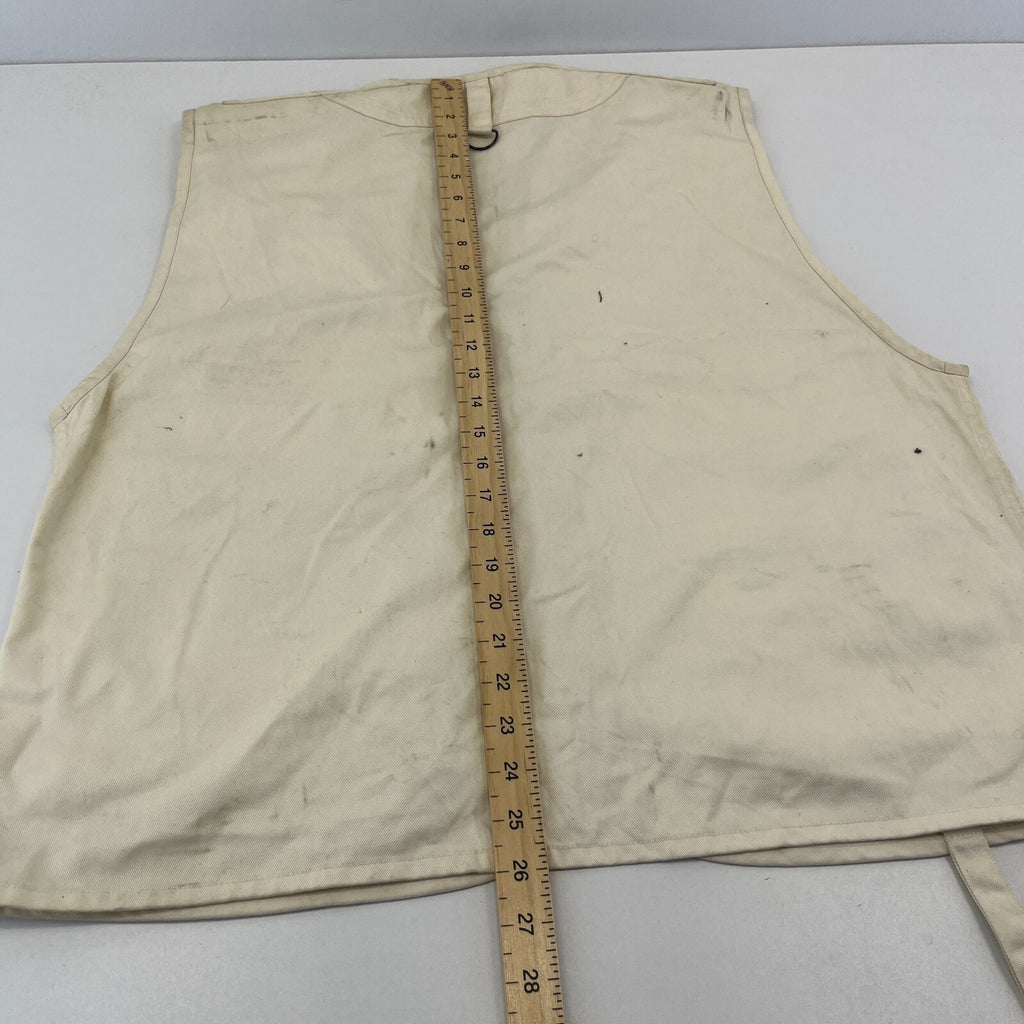 Free Wear Men's Fishing Vest Gilet Cream Light Beige size XL