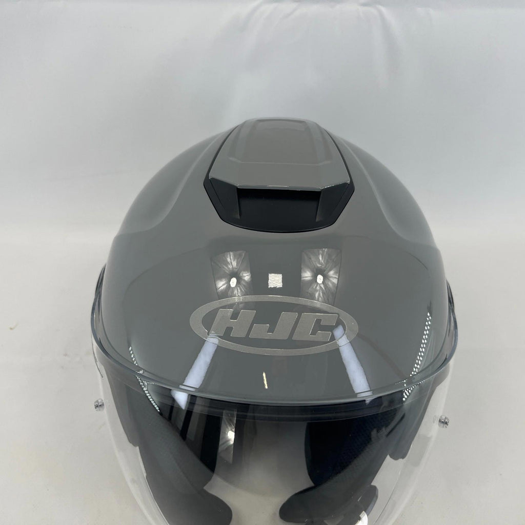 HJC I40N Plain Open Face Motorcycle Helmet size M Grey - Urban Scooter Crash Lid