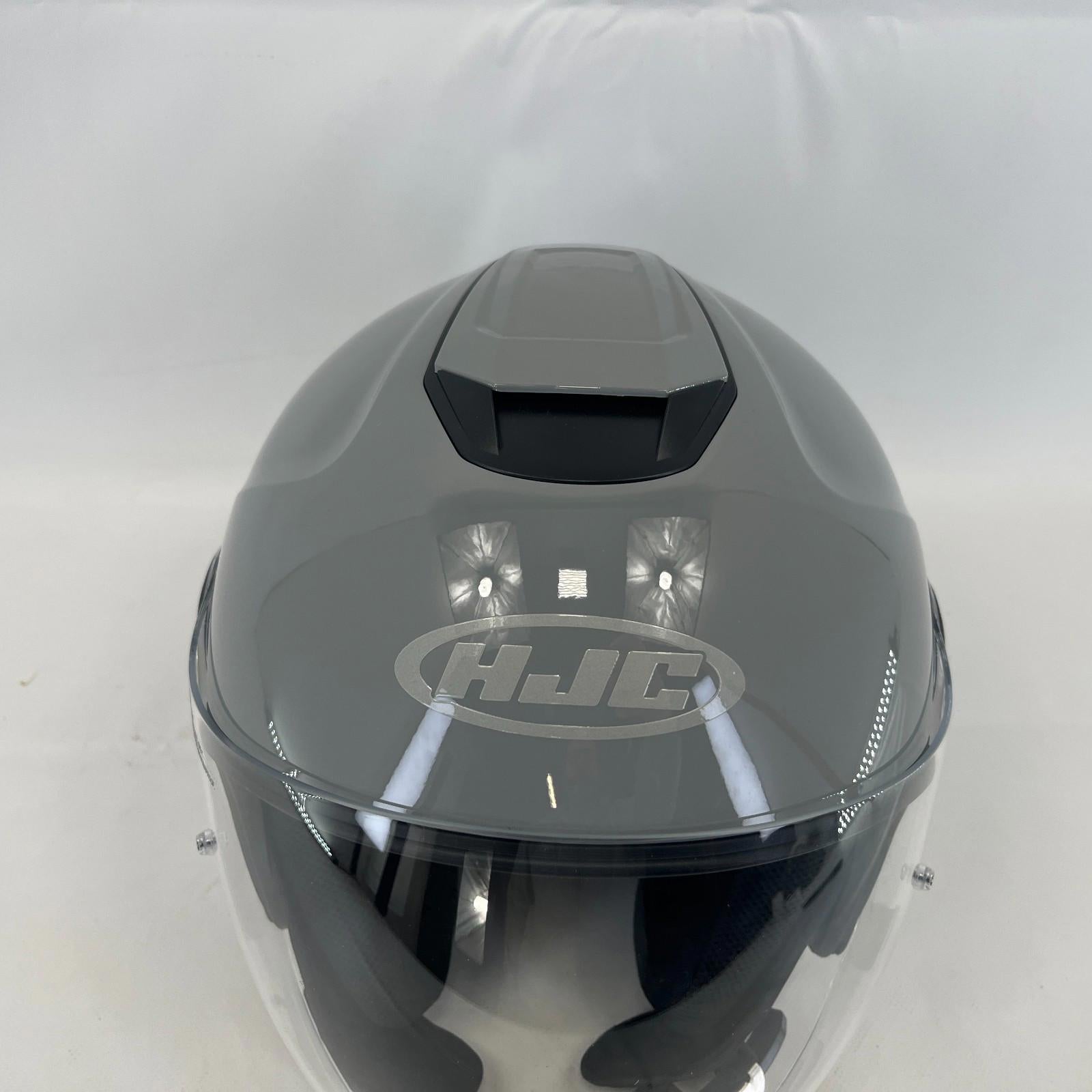HJC I40N Plain Open Face Motorcycle Helmet size M Grey - Urban Scooter Crash Lid