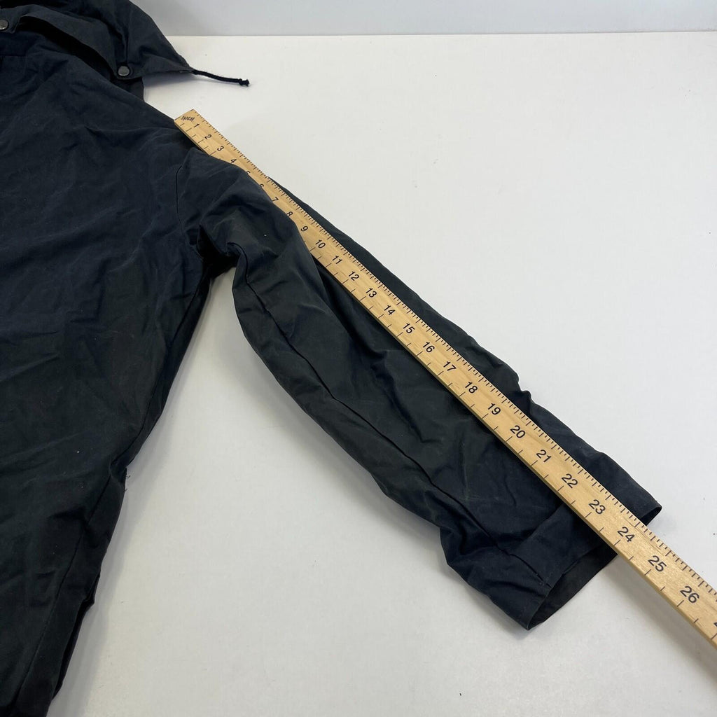 Miller & Simons Wax Jacket in Black with Removable Hood UK size S