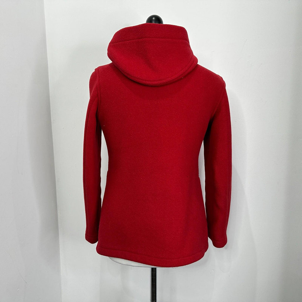 John Partridge Women's Wool Blend Duffle Coat in Red size 10 Handmade in England