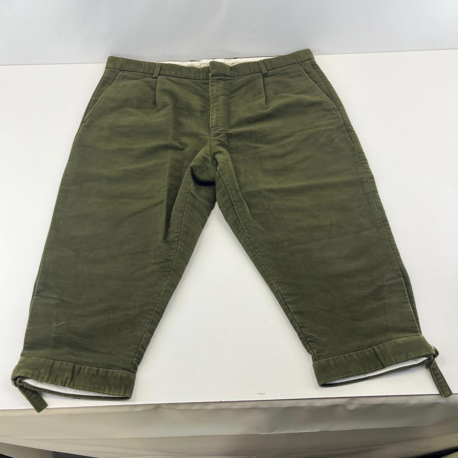Hoggs Of Fife Breeks Mens W42" Green Olive Hunting Shooting Plus Fours Moleskin
