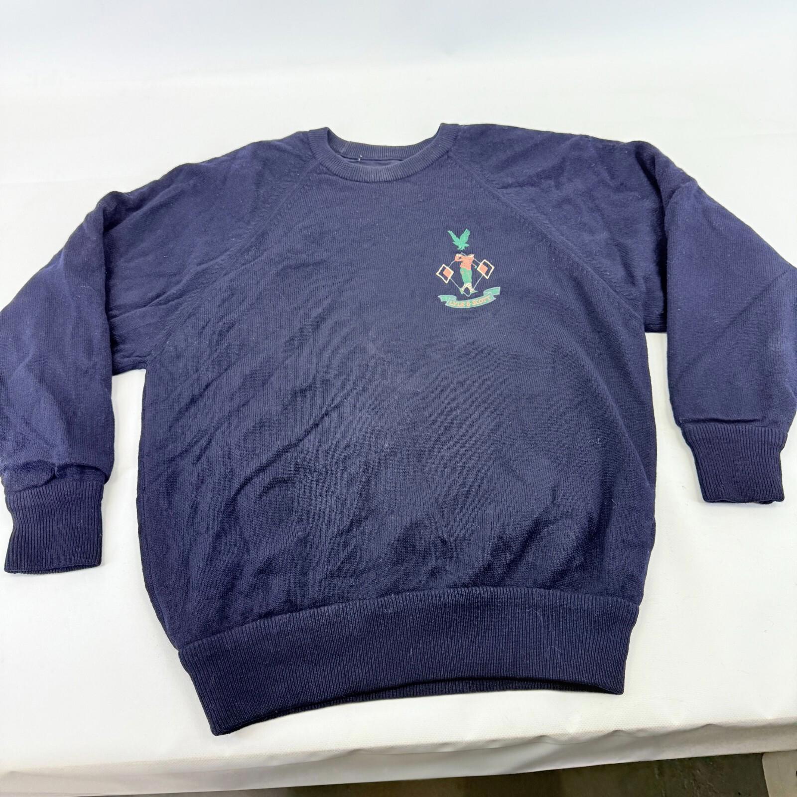 Lyle and Scott Golf Jumper in Navy Blue Water Resistant Lined size Large
