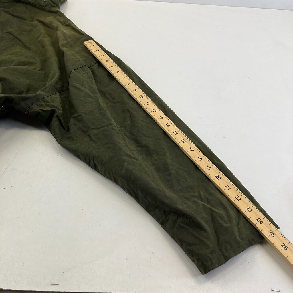 Mc Orvis Wax Jacket Mens size XL Green Waxed Coat Made in the UK