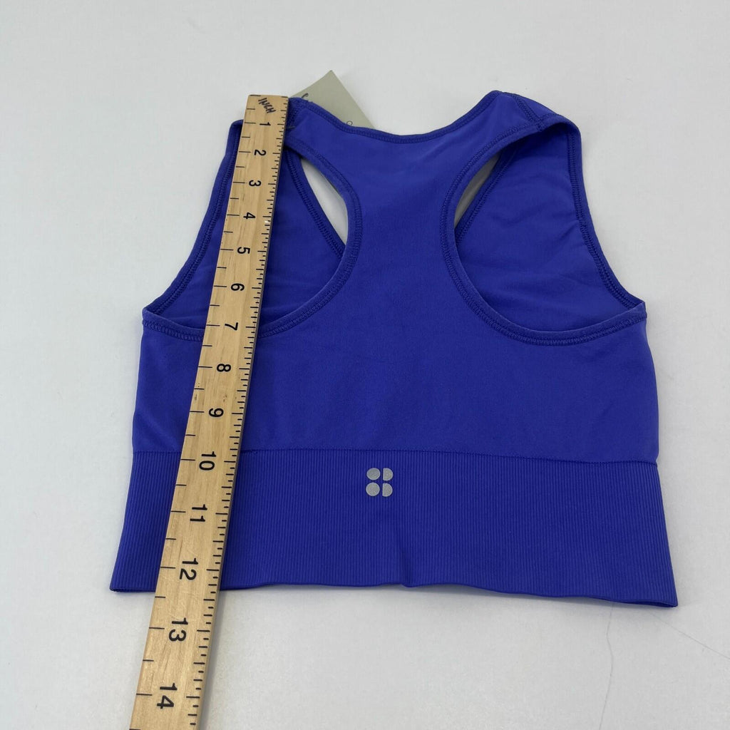 Sweaty Betty Women’s Stamina Soft Touch Voop Bra Aura Blue size S - BNWT