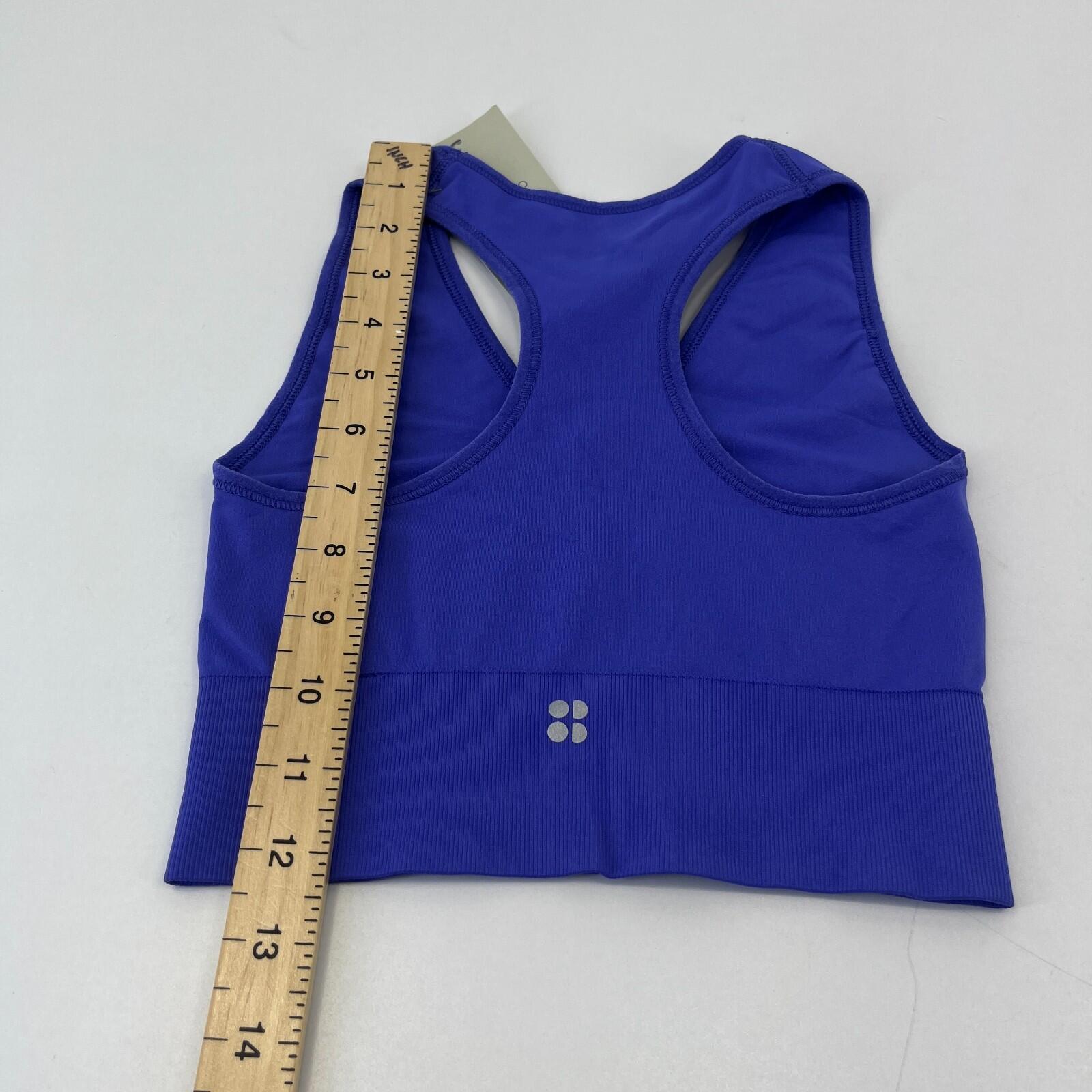 Sweaty Betty Women’s Stamina Soft Touch Voop Bra Aura Blue size S - BNWT