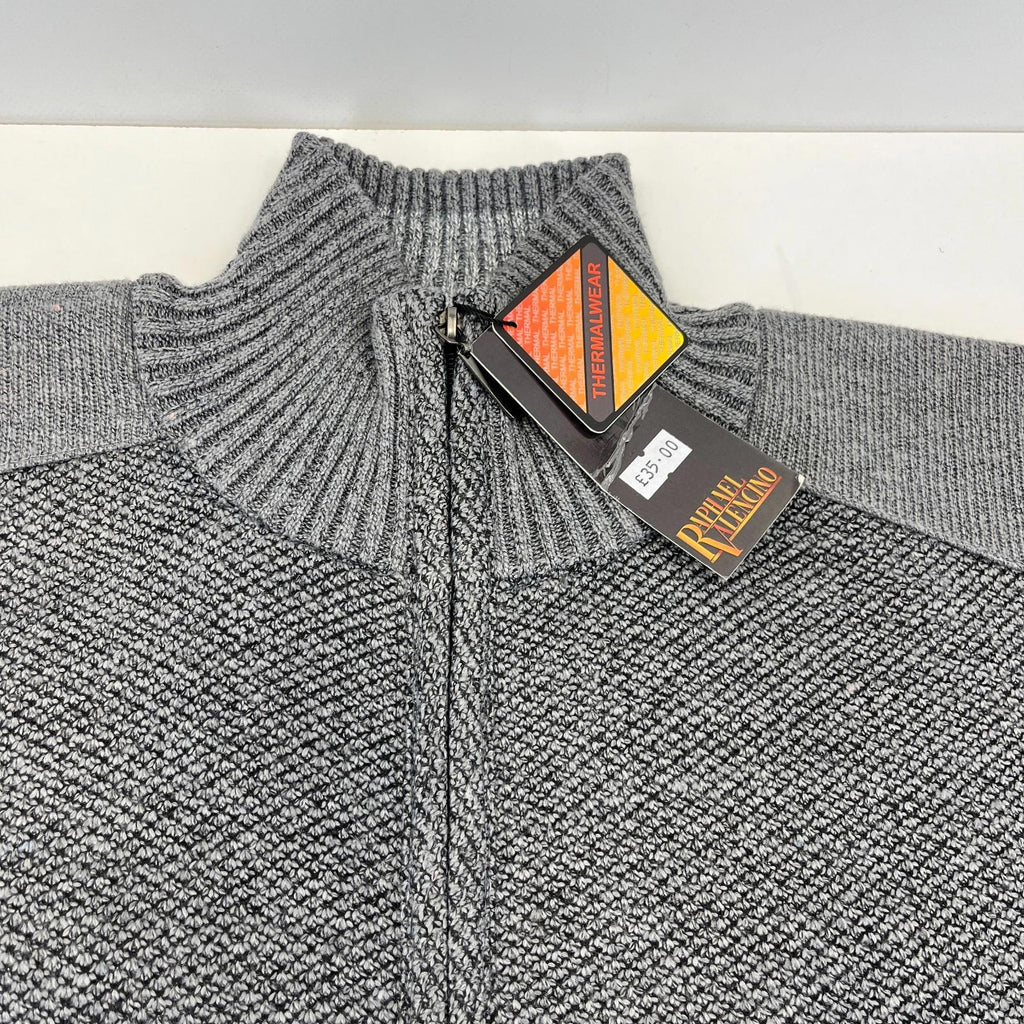 Raphael Valencino Thermal Fleece Lined Jacket Grey Long Sleeve Mens L - New