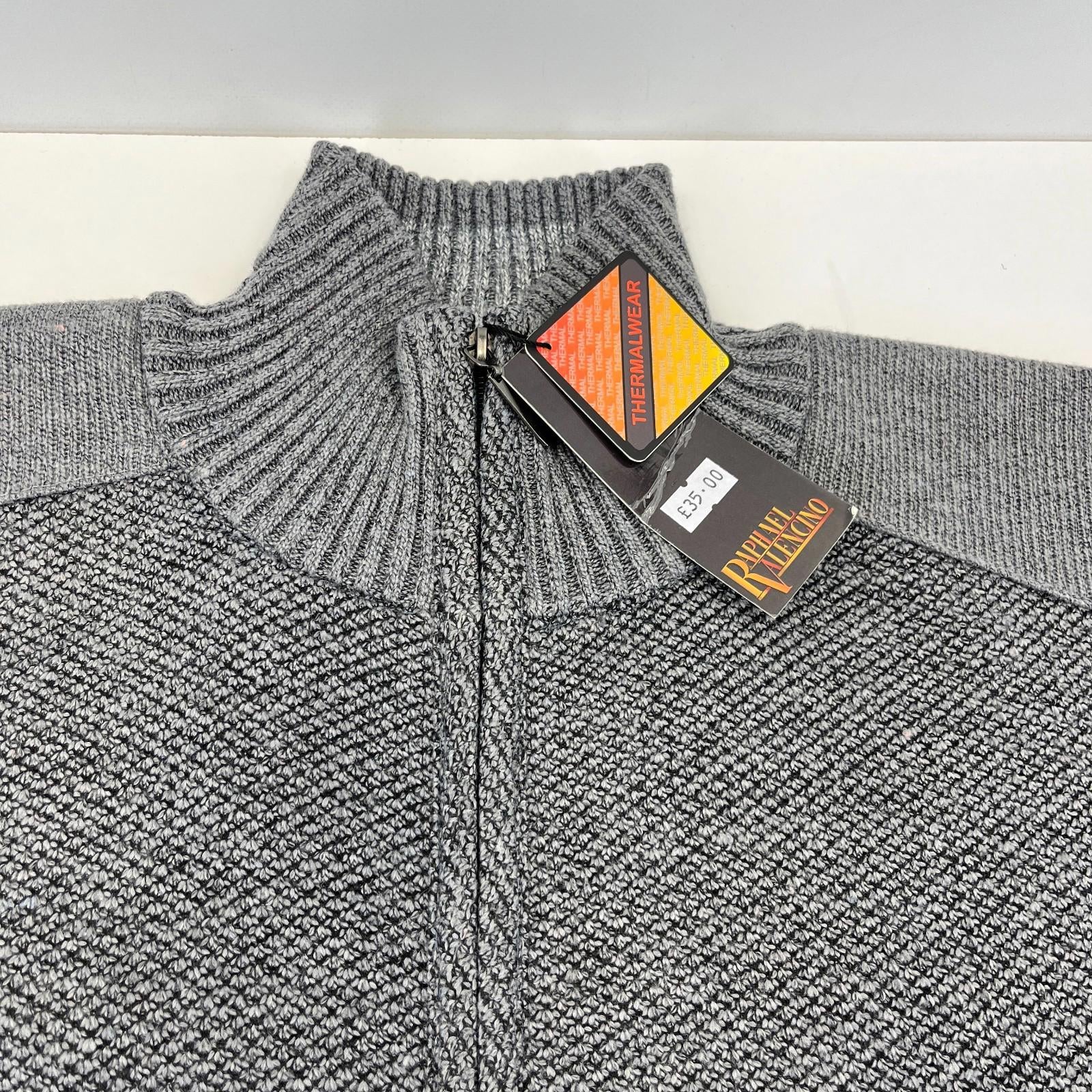Raphael Valencino Thermal Fleece Lined Jacket Grey Long Sleeve Mens L - New
