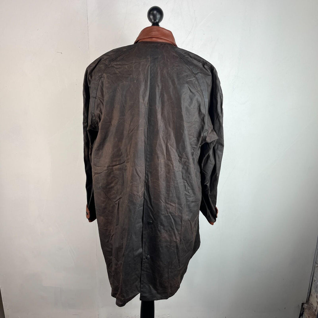 Toggi Wax Jacket Overcoat size L Brown Equine Horses Hunting Country Walking
