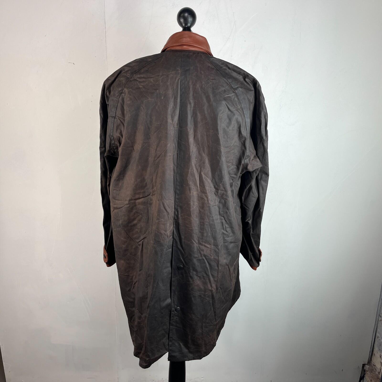Toggi Wax Jacket Overcoat size L Brown Equine Horses Hunting Country Walking