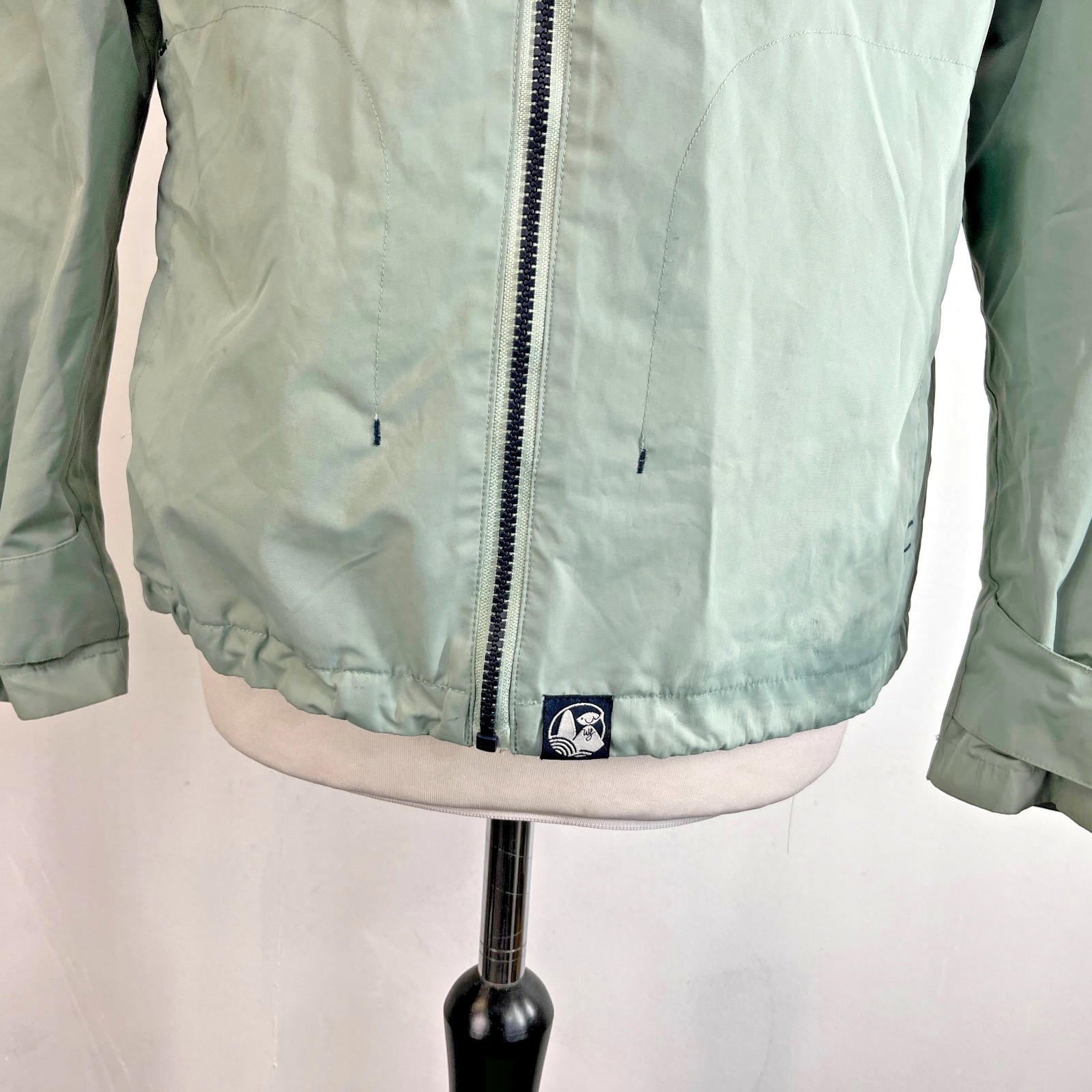 Weird Fish Waterproof Jacket with Hood in Mint Green UK Women's size 12