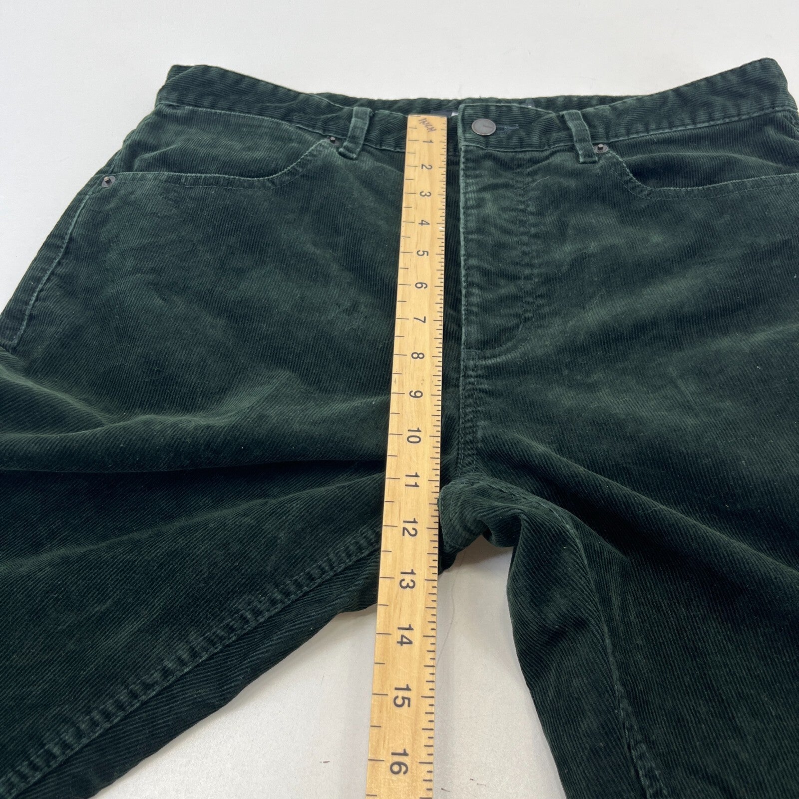 Rohan Men's Dark Green Cord Trousers size 34S Leg 29" Straight Leg
