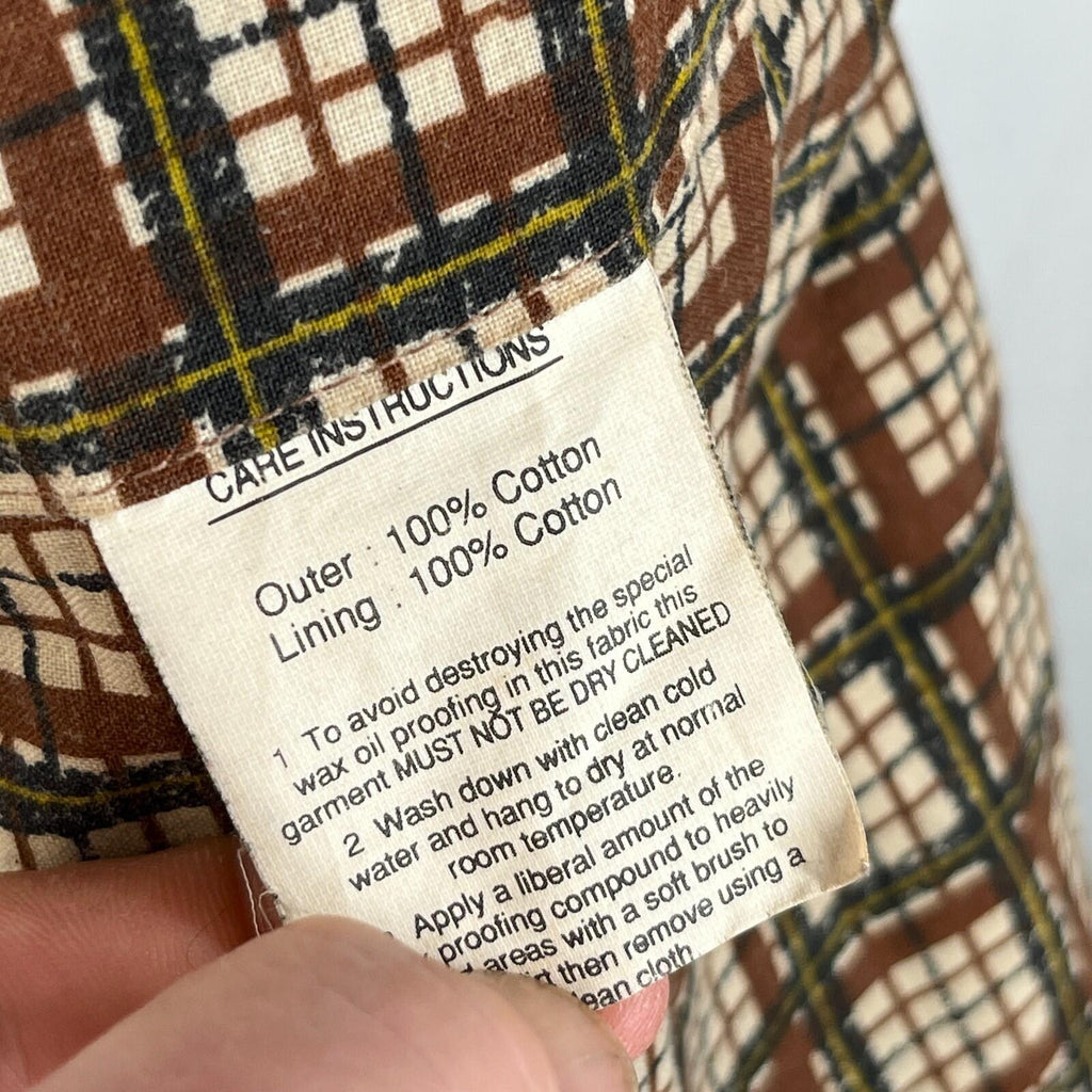 Life Line Cotton Wax Stockmans Riding Coat Jacket in Brown size Large