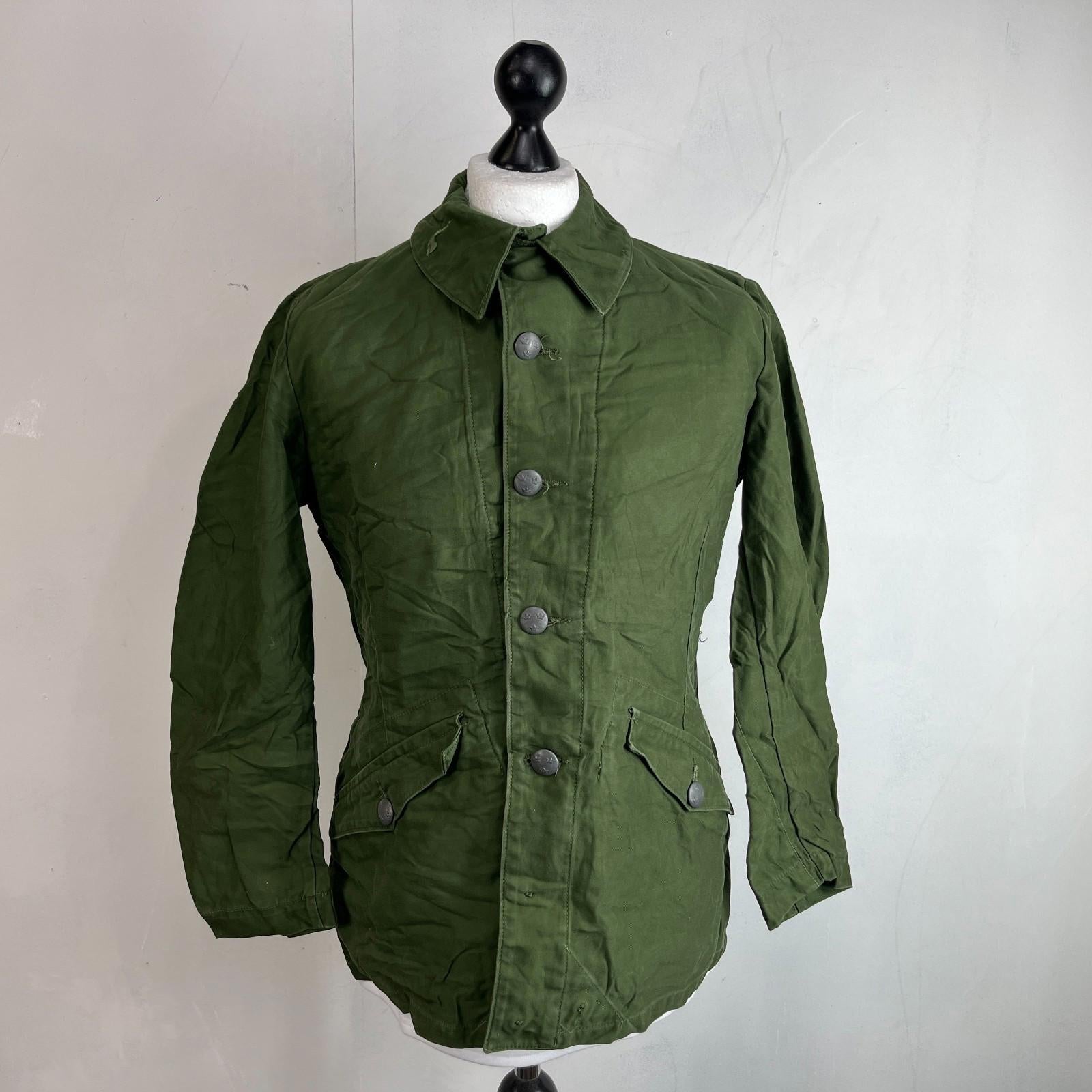 Swedish Army Issue Combat Jacket OG Green Fatigue Coat size C46