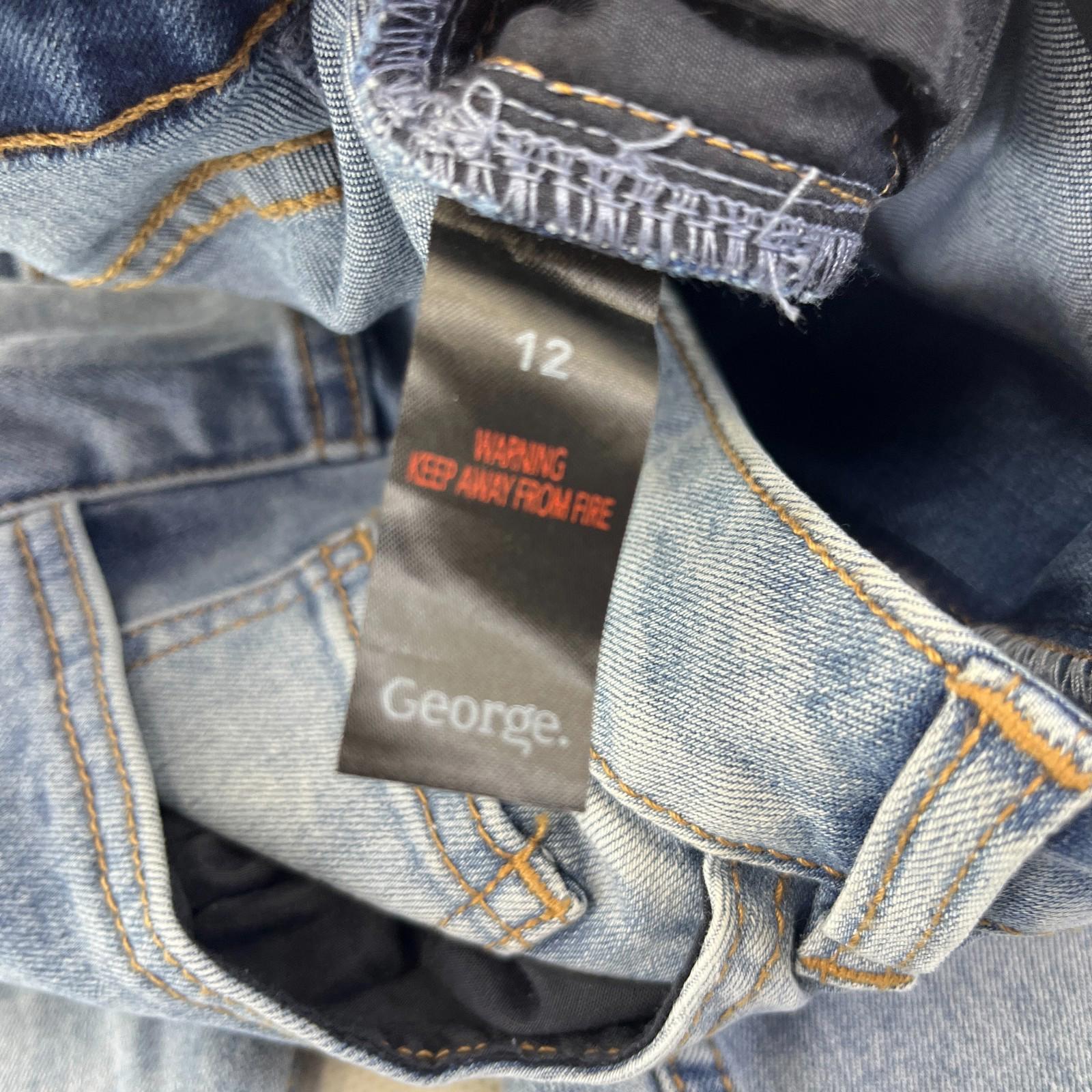 George Mid Blue Denim Jeans UK size 12 Taper Body Sculpt Stretch - NWOT