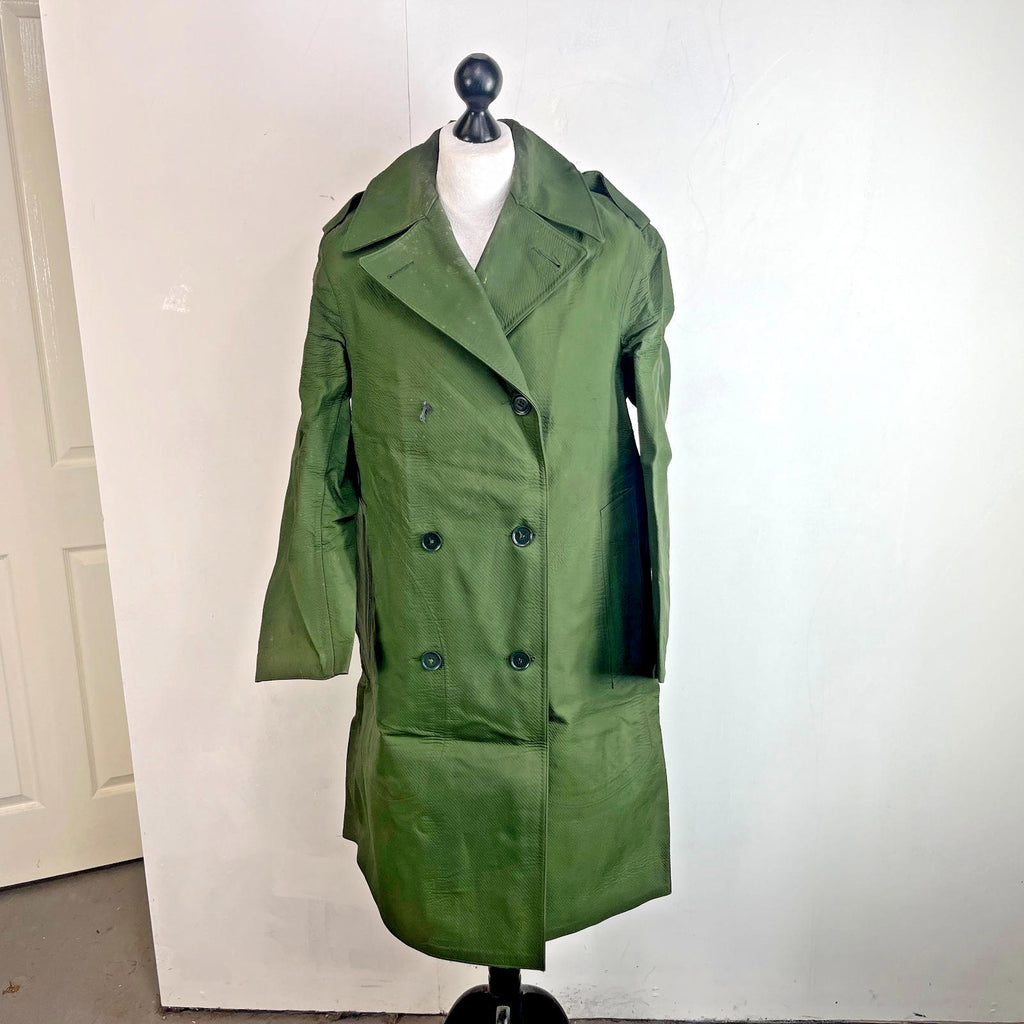 Royal Canadian Police RCMP Mackintosh Trench Coat Dark Green 80s size 5