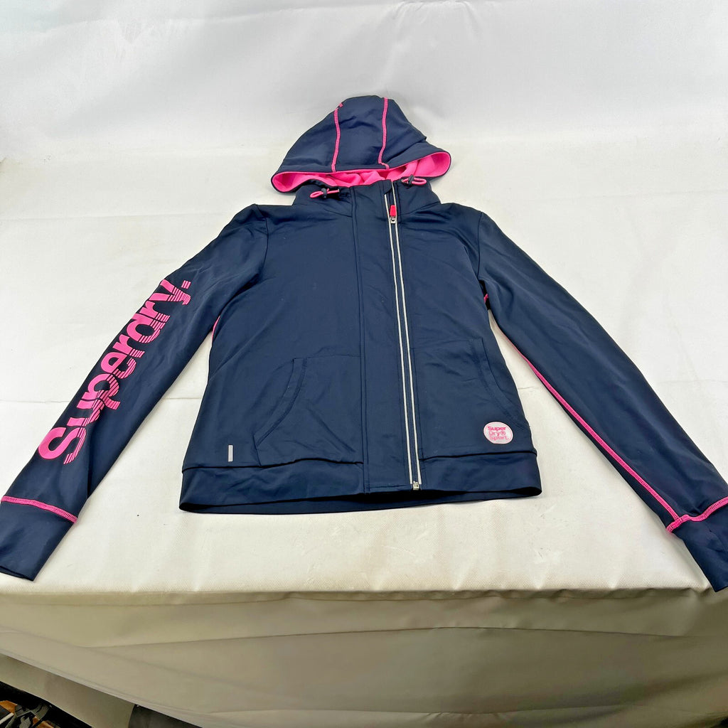 Superdry Tech Softshell Fleece Lined Jacket Black & Pink size M